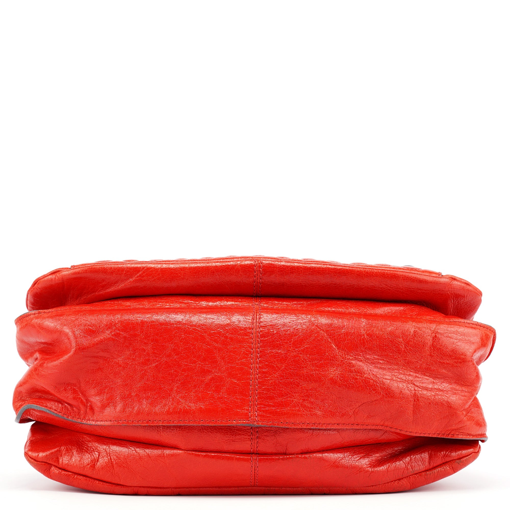 Chloe Red Leather Bay Tote Bag