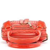 Chloe Red Leather Bay Tote Bag