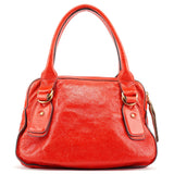 Chloe Red Leather Bay Tote Bag