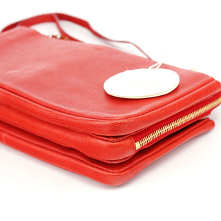 Chloé Red Leather Chain Shoulder Bag