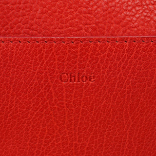 Chloé Red Leather Chain Shoulder Bag