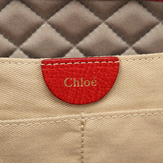 Chloé Red Leather Chain Shoulder Bag