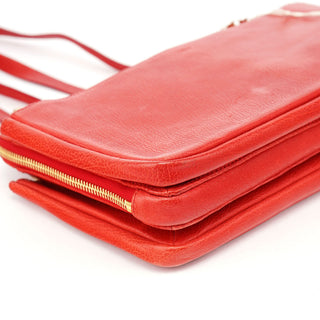 Chloé Red Leather Chain Shoulder Bag