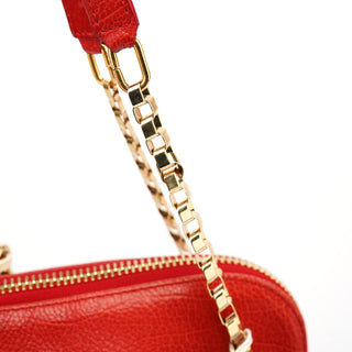Chloé Red Leather Chain Shoulder Bag