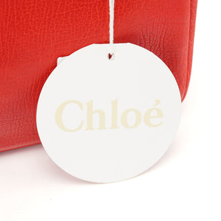 Chloé Red Leather Chain Shoulder Bag