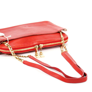Chloé Red Leather Chain Shoulder Bag