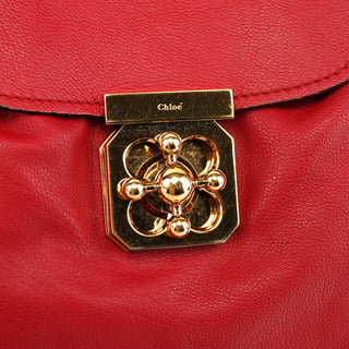 Chloé Red Leather Elsie 2-Way Bag