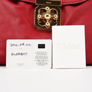 Chloé Red Leather Elsie 2-Way Bag