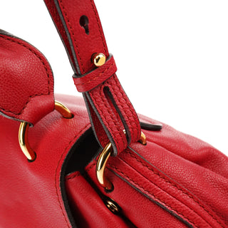 Chloe Red Leather Elsie 2-Way Shoulder Bag