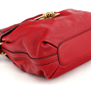 Chloe Red Leather Elsie 2-Way Shoulder Bag