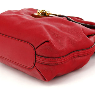 Chloe Red Leather Elsie 2-Way Shoulder Bag
