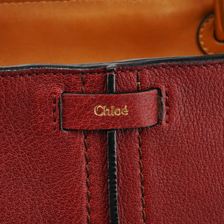 Chloé Red Leather Kelly Tote Bag