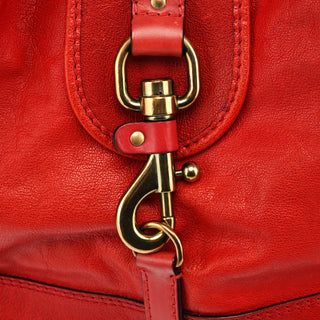 Chloé Red Leather Kerala Horse Charm Tote Bag