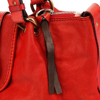 Chloé Red Leather Kerala Horse Charm Tote Bag