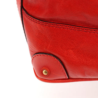 Chloé Red Leather Kerala Horse Charm Tote Bag