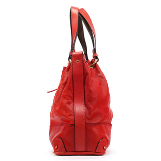 Chloé Red Leather Kerala Horse Charm Tote Bag