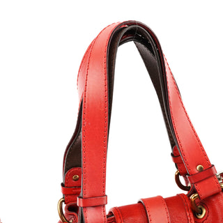 Chloé Red Leather Kerala Horse Charm Tote Bag