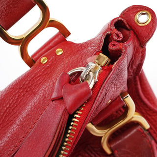 Chloé Red Leather Marcie 2-Way Shoulder Bag