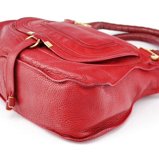 Chloé Red Leather Marcie 2-Way Shoulder Bag