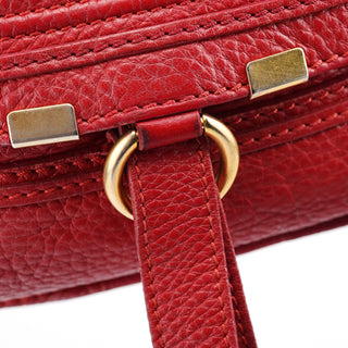 Chloé Red Leather Marcie 2-Way Shoulder Bag