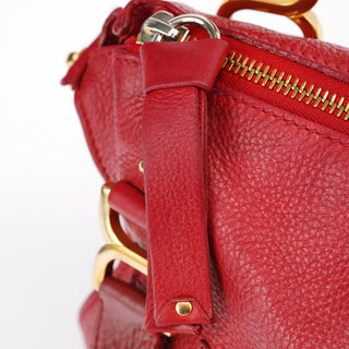 Chloé Red Leather Marcie 2-Way Shoulder Bag