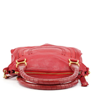 Chloé Red Leather Marcie 2-Way Shoulder Bag