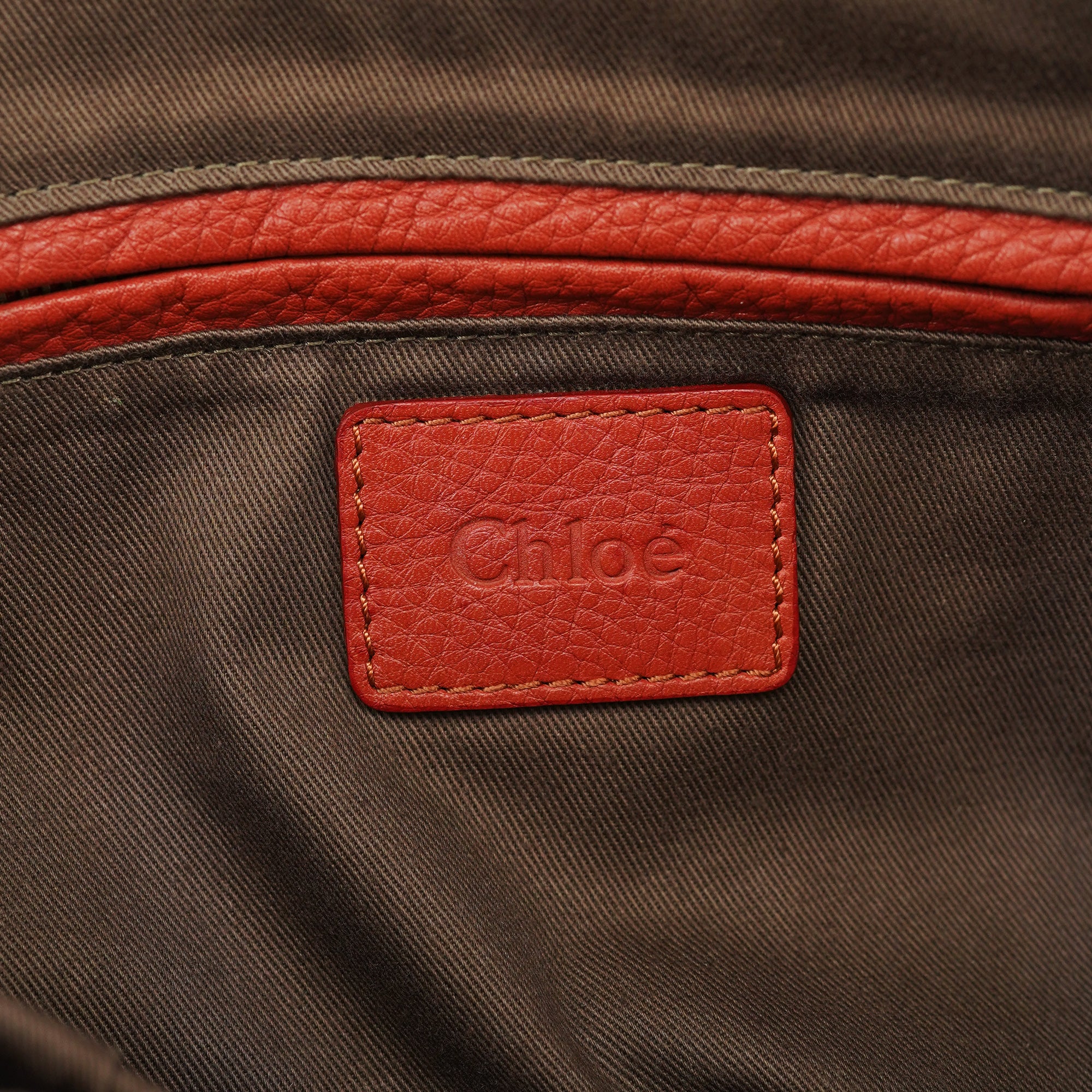 Chloe Red Leather Marcie Shoulder Bag