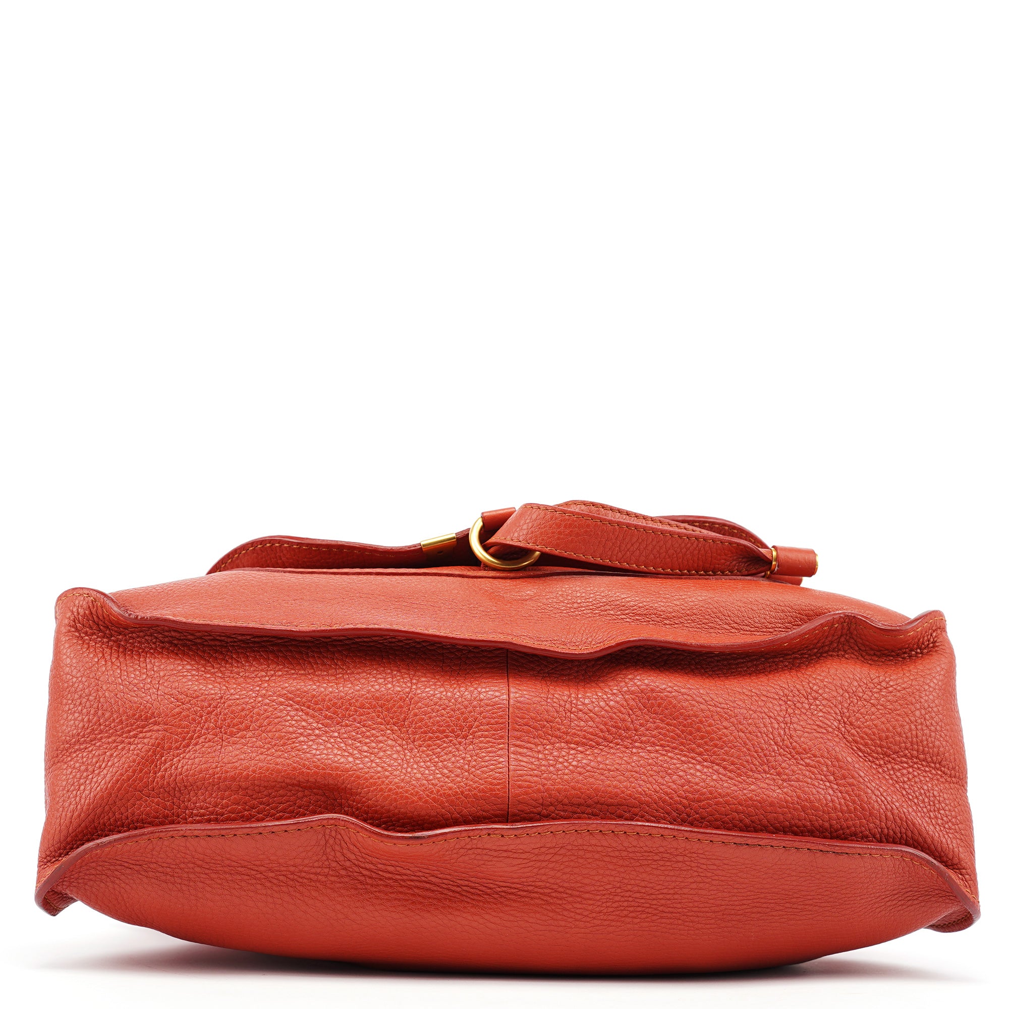 Chloe Red Leather Marcie Shoulder Bag