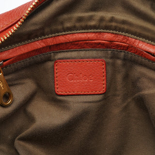 Chloe Red Leather Marcie Shoulder Bag