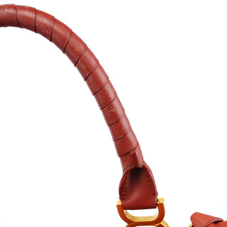 Chloe Red Leather Marcie Shoulder Bag