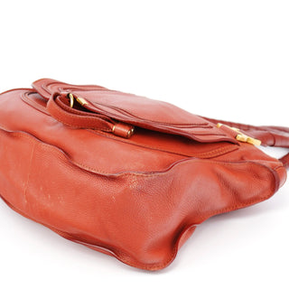 Chloe Red Leather Marcie Shoulder Bag