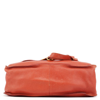 Chloe Red Leather Marcie Shoulder Bag