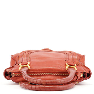 Chloe Red Leather Marcie Shoulder Bag