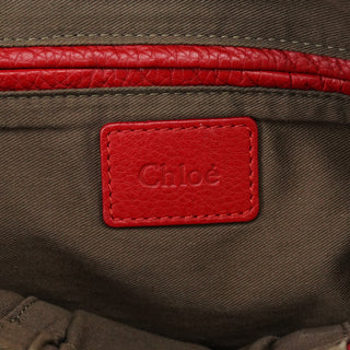 Chloe Red Leather Marcie Shoulder Bag