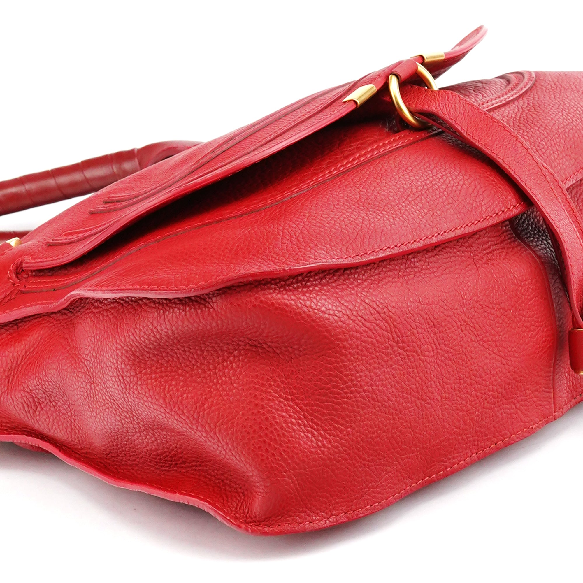 Chloé Sac porté épaule Marcie en cuir rouge