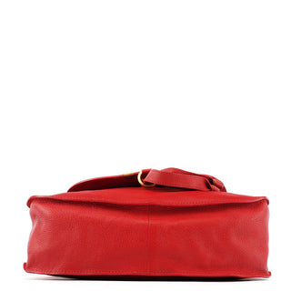 Chloe Red Leather Marcie Shoulder Bag