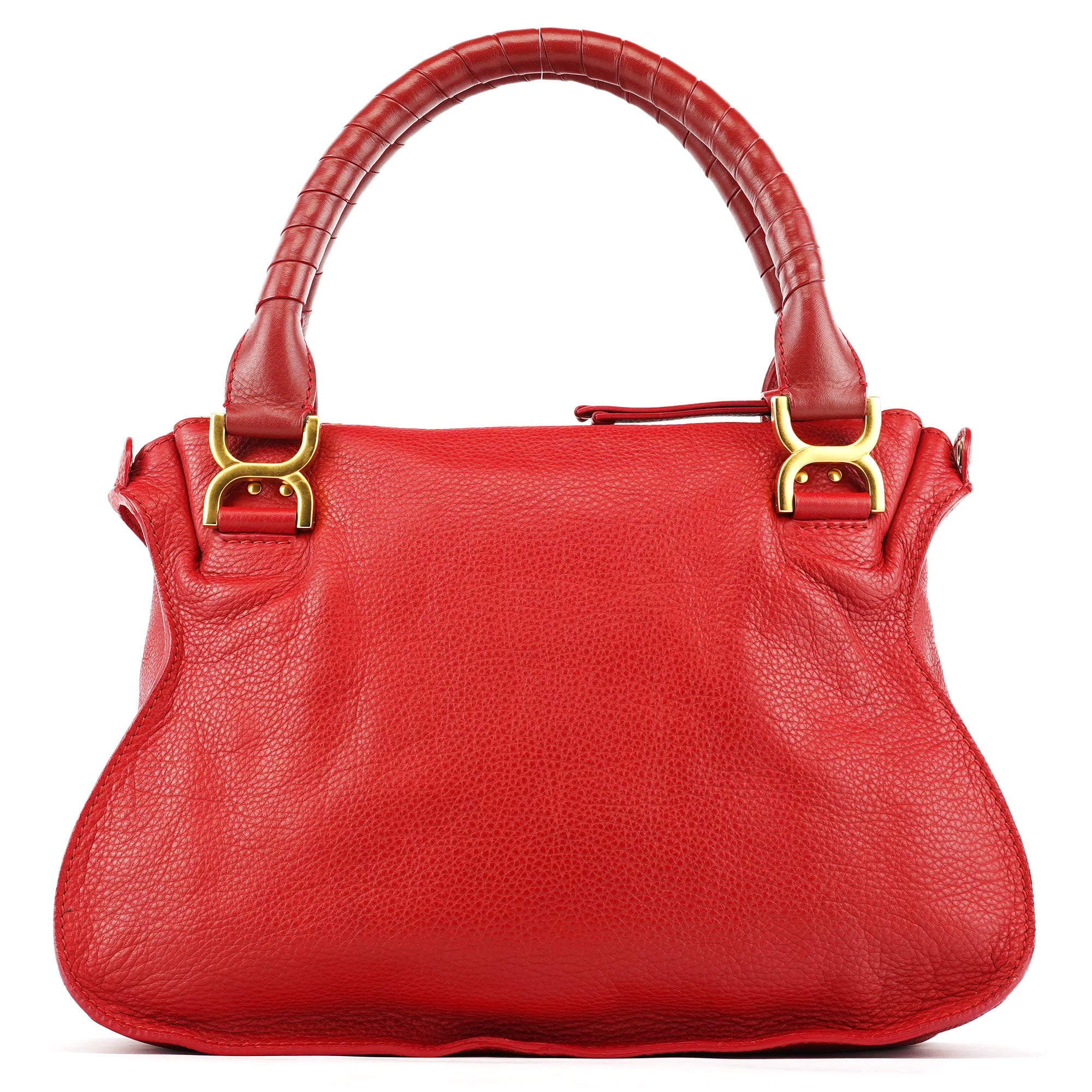 Chloé Sac porté épaule Marcie en cuir rouge