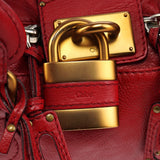 Chloé Red Leather Paddington Shoulder Bag