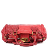 Chloé Red Leather Paddington Shoulder Bag