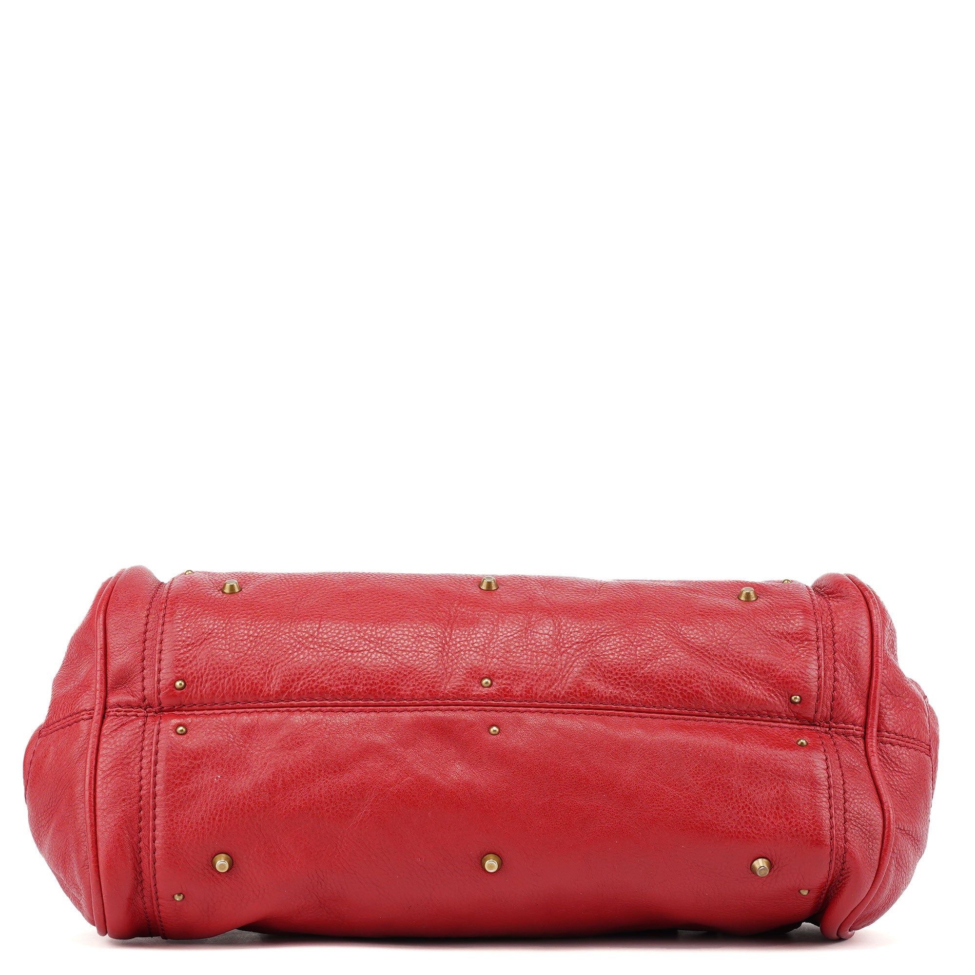 Chloé Red Leather Paddington Shoulder Bag