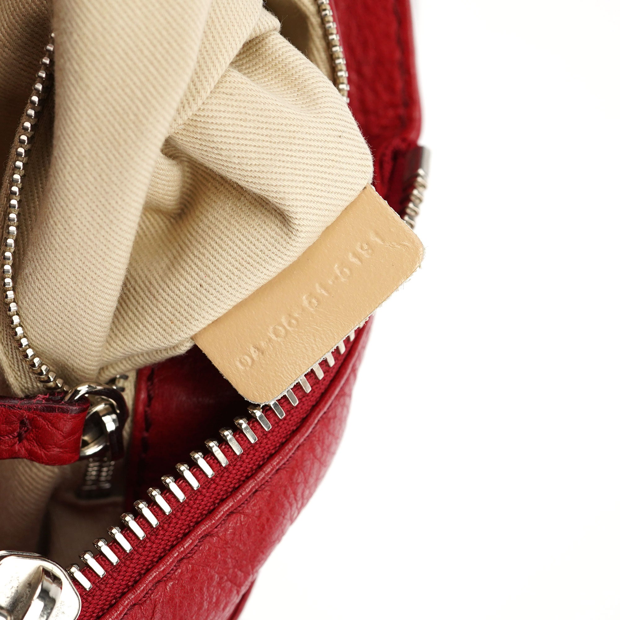 Chloé Red Leather Paddington Shoulder Bag