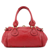 Chloé Red Leather Paddington Shoulder Bag