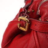 Chloé Red Leather Paddington Shoulder Bag