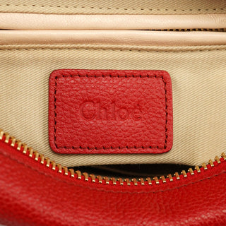 Chloé Red Leather Paraty 2-Way Shoulder Bag