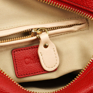 Chloé Red Leather Paraty 2-Way Shoulder Bag