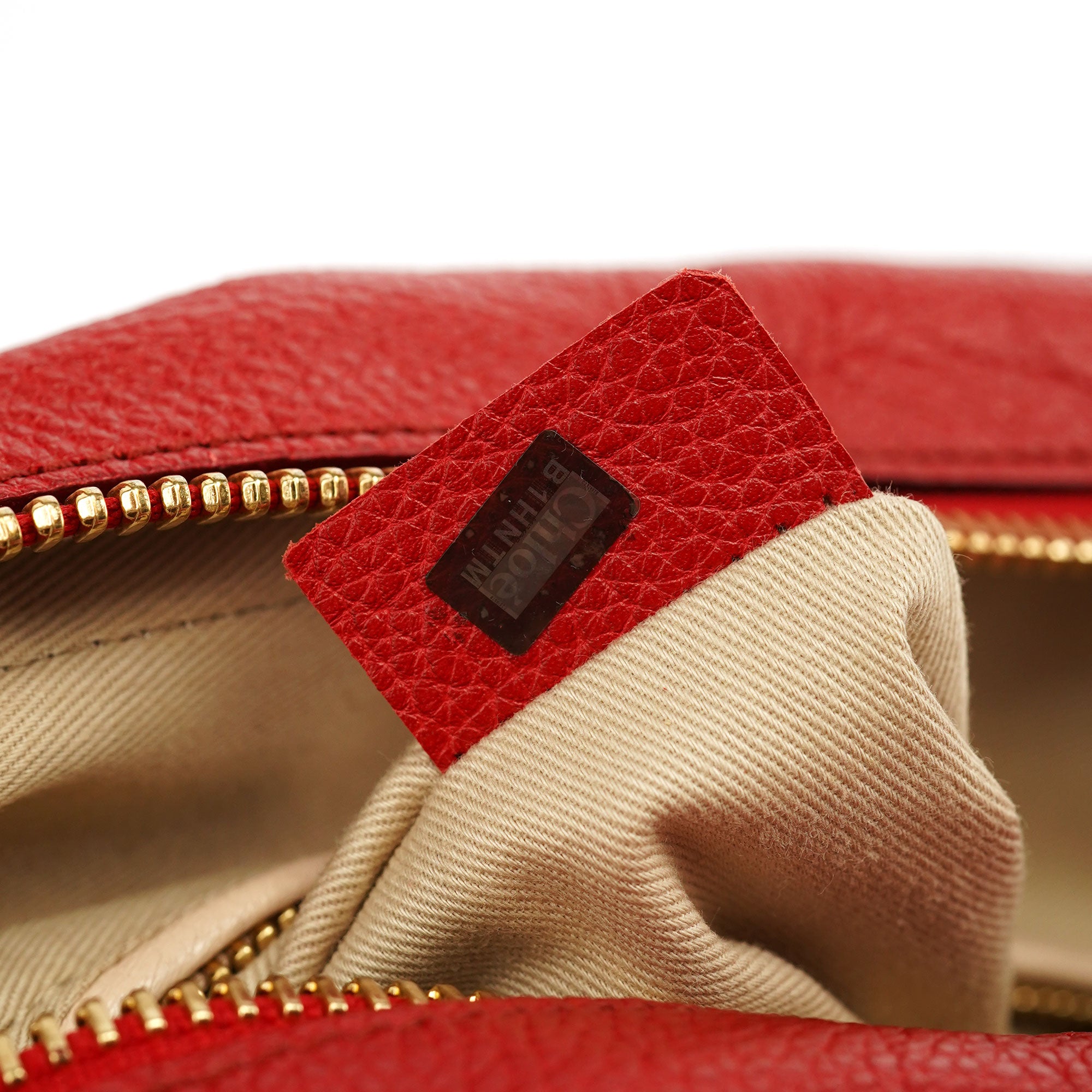 Chloé Sac deux portés Paraty en cuir rouge