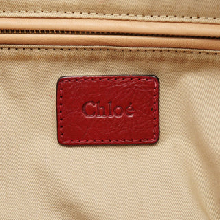 Chloé Red Leather Paraty Tote Bag