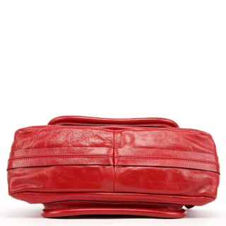 Chloé Red Leather Paraty Tote Bag