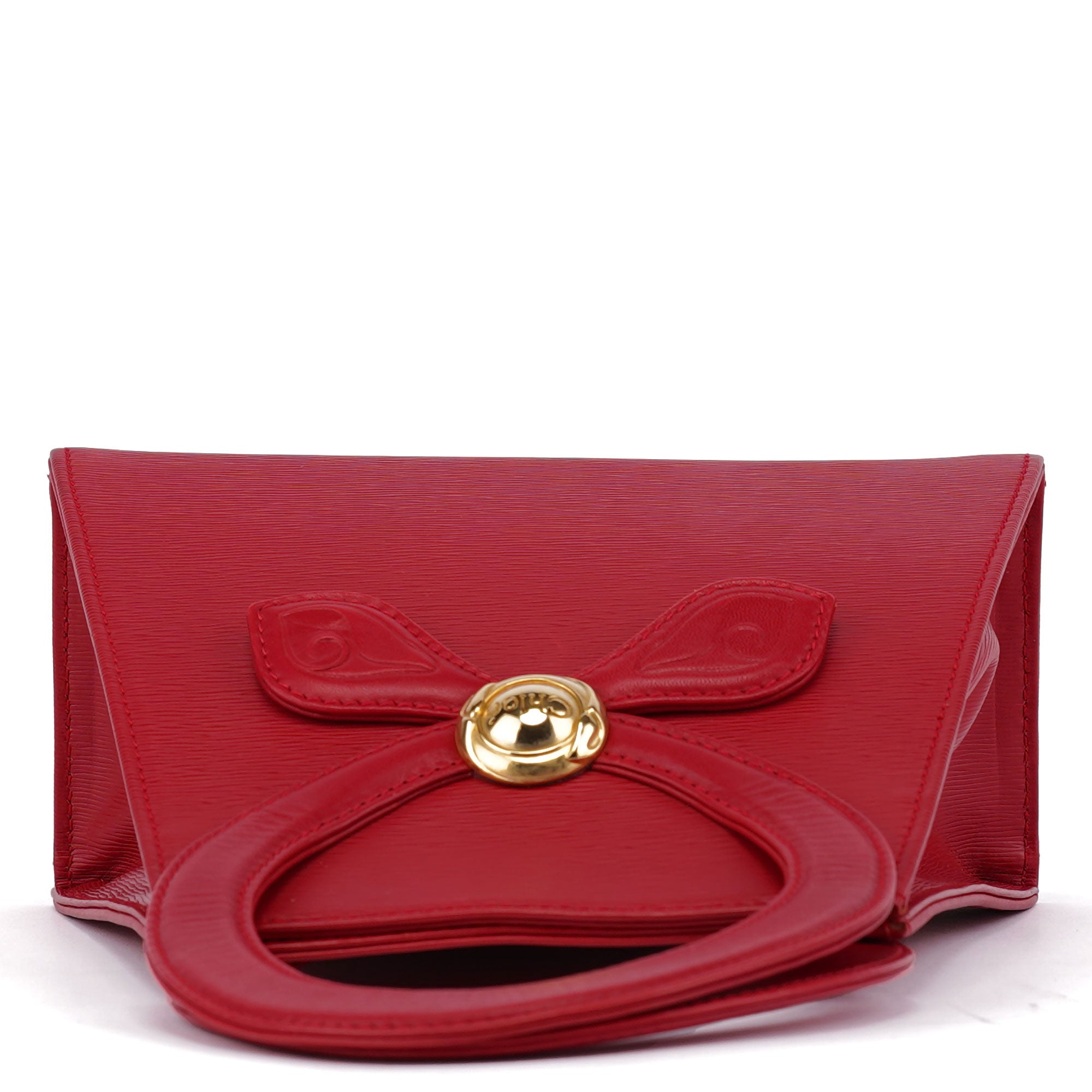 Chloé Red Leather Top Handle Bag