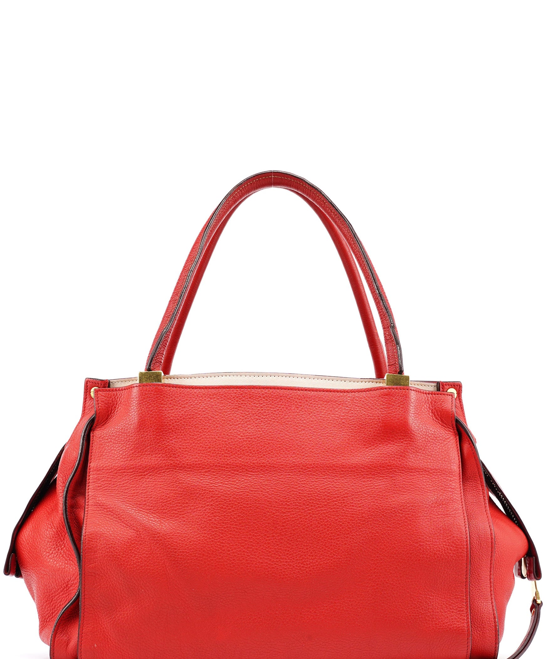 Chloe Red Leather Tote Bag